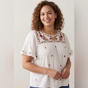 47. Knox Rose Embroidered Blouse